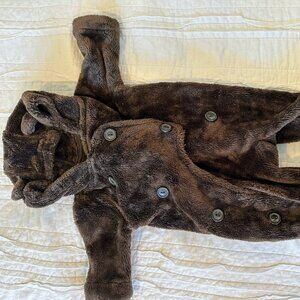 Gap Baby Sherpa Brown Bear One Piece Hooded Suit Size 3 months